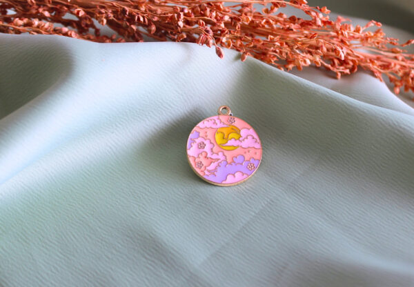 Pendentif ciel rose